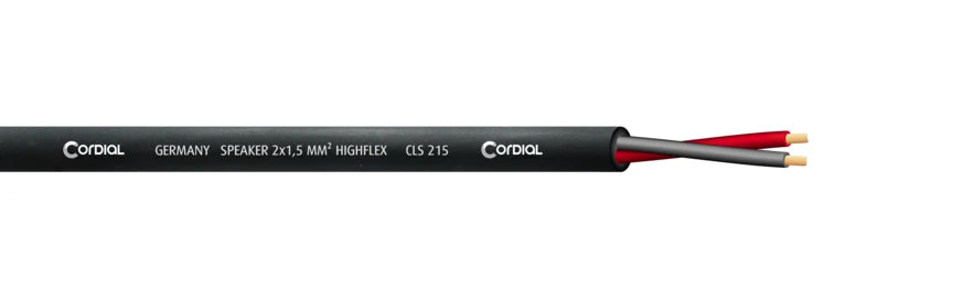 Cordial CLS215BLACK100 2x 1.50 mm2 - 84 x 0.15 mm black [100m roll]