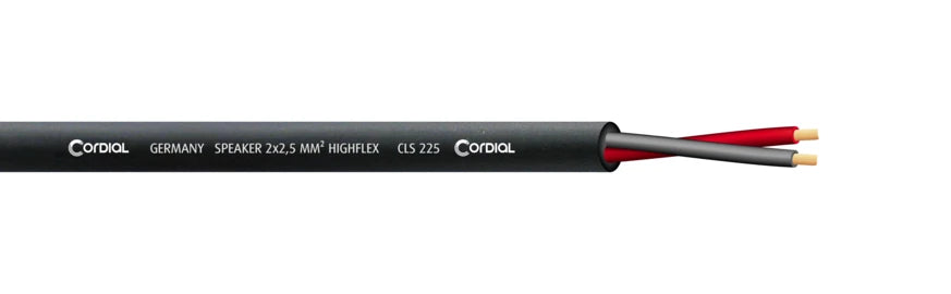 Cordial CLS225BLACK100 2x 2.50 mm2 - 140 x 0.15 mm black [100m roll]