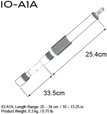 Triad-Orbit IO-A1A IO-Equipped Short Telescopic Arm, Aluminum