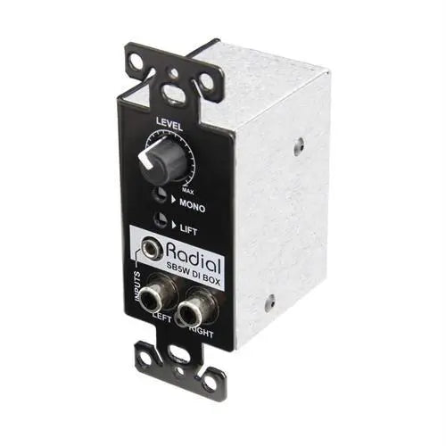 Radial Engineering SB5W Wall-mount stereo DI, passive fits in single gang receptacle