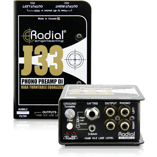 Radial J33 Turntable pre-amp &amp; DI box - Koala Audio