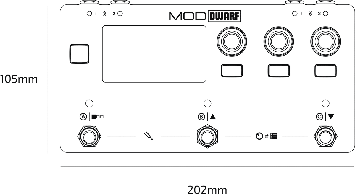 MOD Dwarf Standalone Multi-FX Guitar Processor - Koala Audio